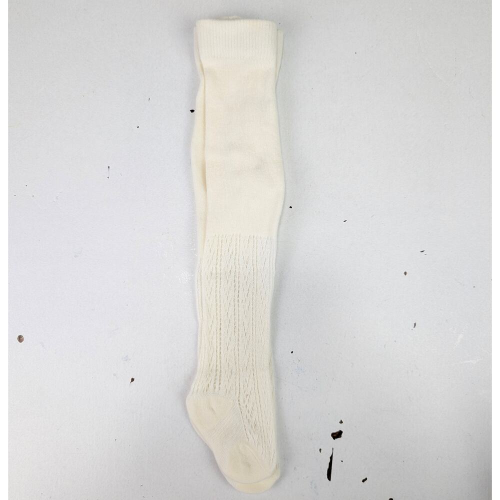 Jamie Kay Mauve Weave Tights - 0-3 Months - Egret (Cream)